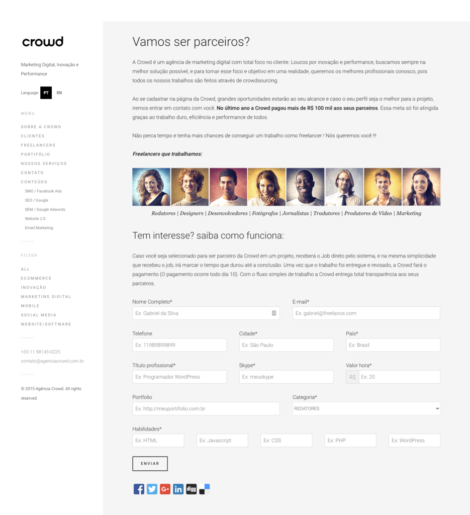 MVP da plataforma Crowd em 2015